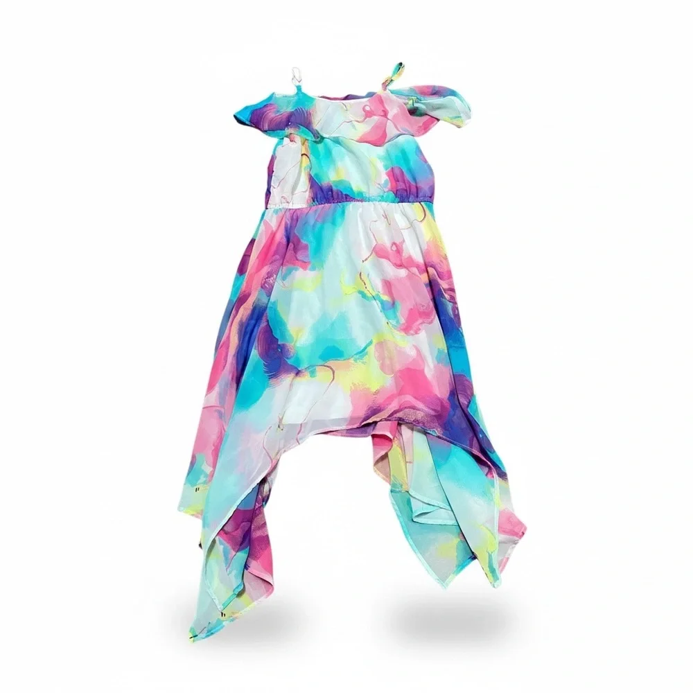 The Children's Place Colorful Cold-Shoulder Dress